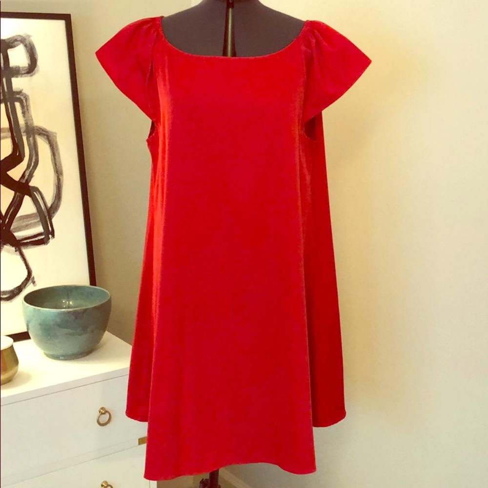 Silky red mini dress size medium